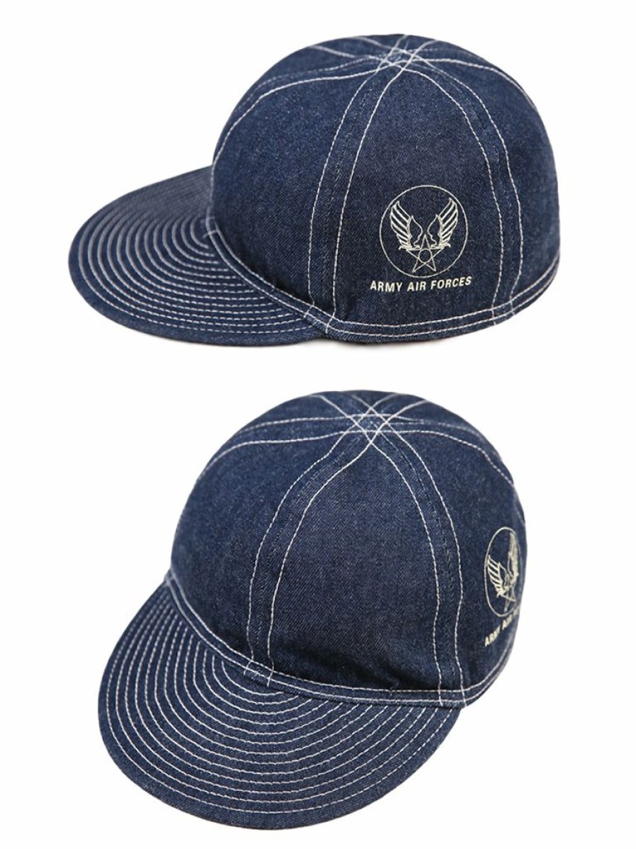 Accessories * | Bronson Usaaf Wwii Type A-3 Cap Accessories Indigo