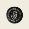 Accessories * | Bronson Accessories Vintage Watchdog Pin Button Badge Black