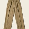 Bottoms * | Non Stock 1930S Ivy Style Double Pleated Chino Trousers Bottoms Yellow