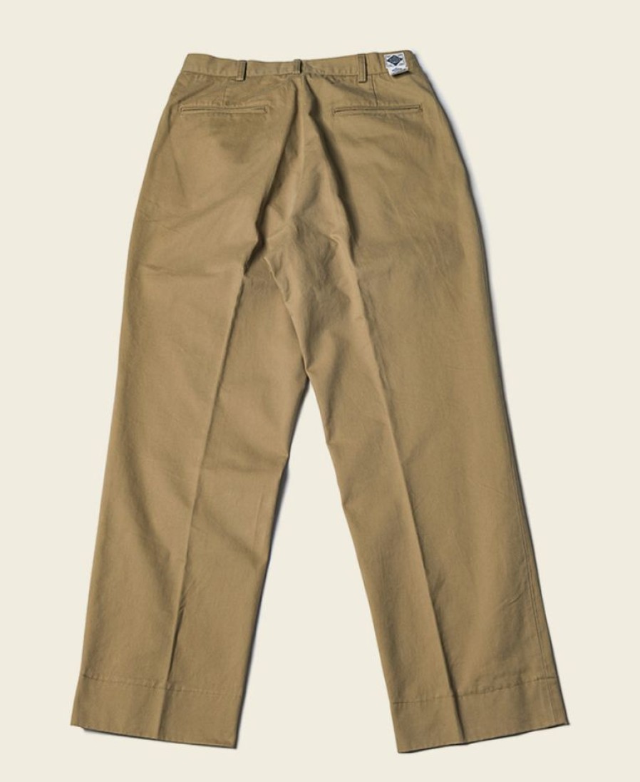 Bottoms * | Non Stock 1930S Ivy Style Double Pleated Chino Trousers Bottoms Yellow