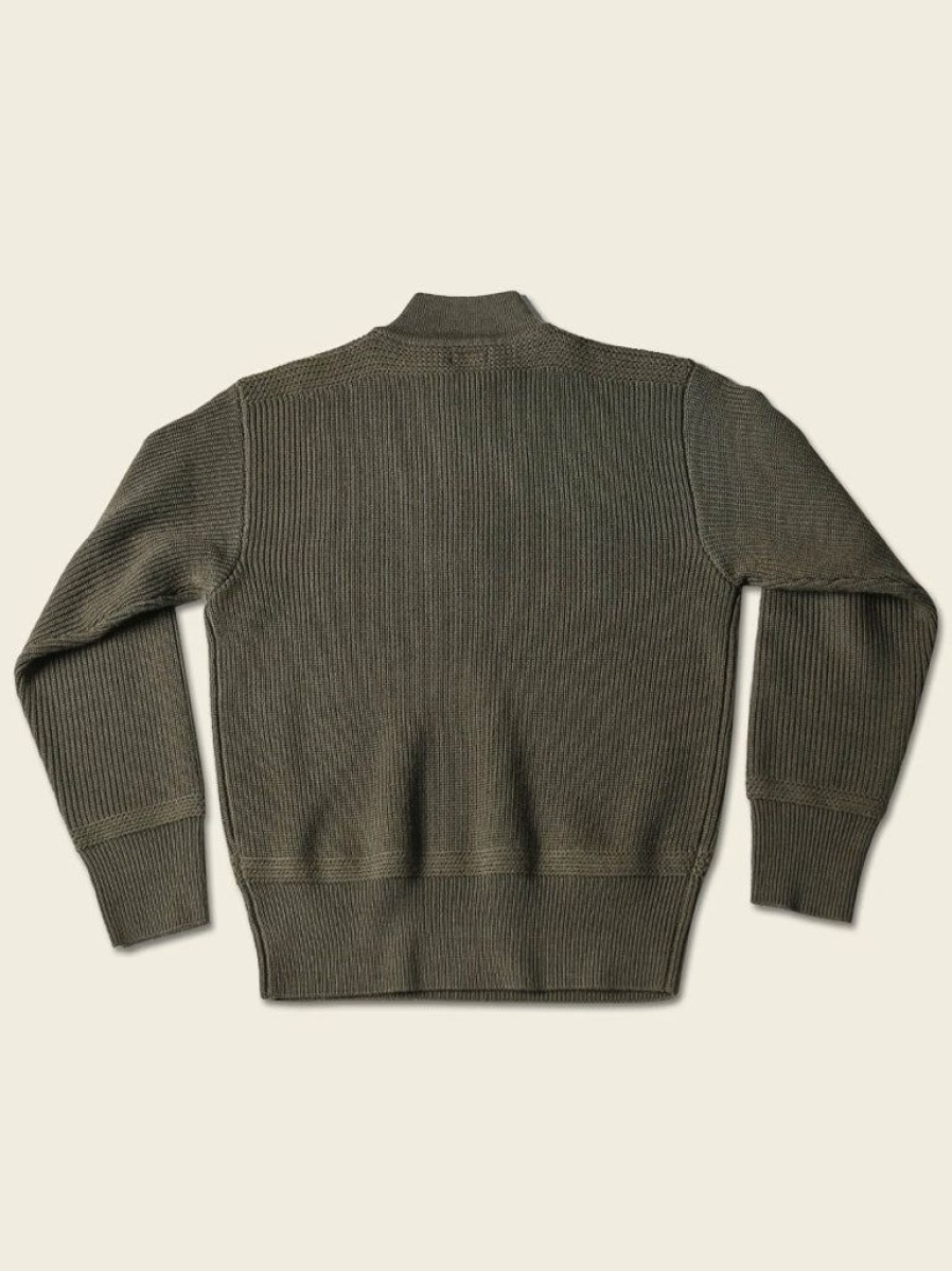 Tops * | Bronson Tops Us Army High Neck Wool Sweater Olive