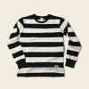 Tops * | Non Stock 9 Oz Wide Striped Long Sleeve T-Shirt Black/White