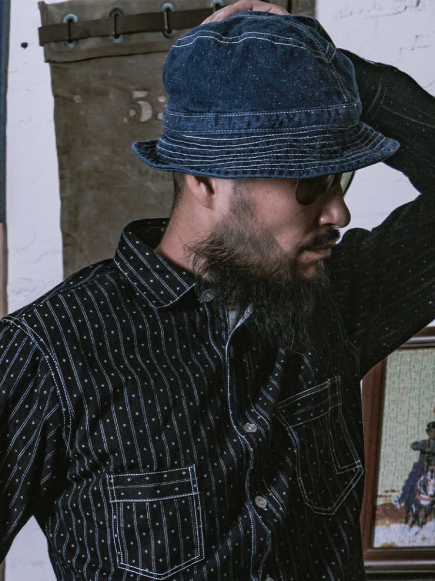 Accessories * | Bronson 12 Oz Selvedge Denim Bucket Hat Accessories Indigo