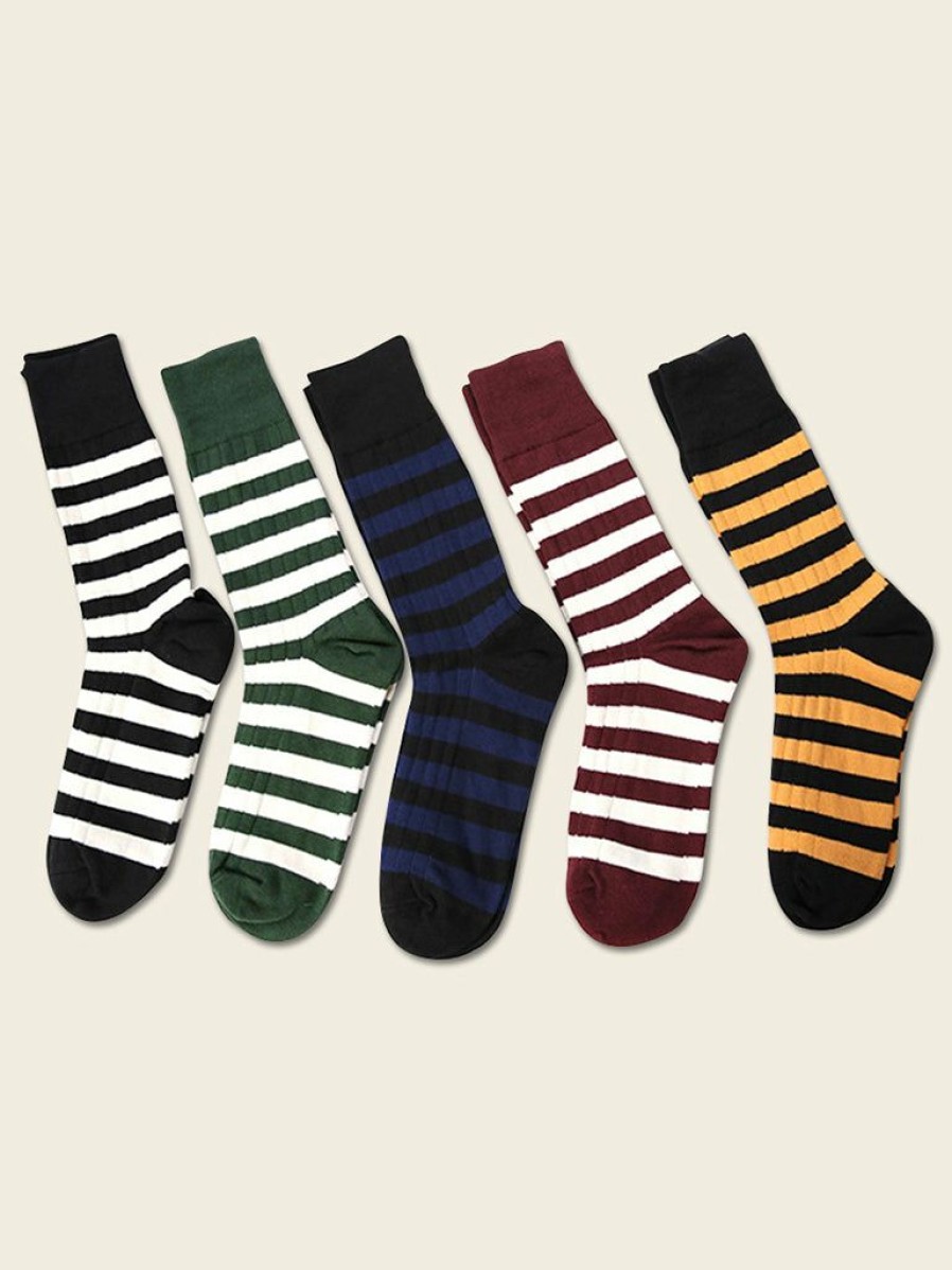 Accessories * | Non Stock Best Sellers Old School Prisoner Striped Cotton Socks