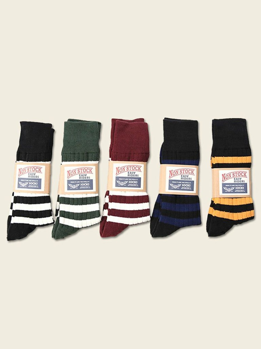 Accessories * | Non Stock Best Sellers Old School Prisoner Striped Cotton Socks