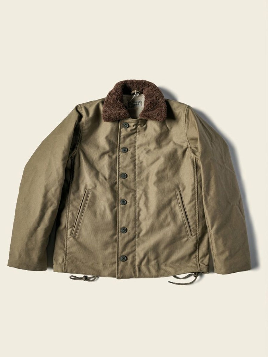 Outerwear * | Bronson Wwii Early Model Submarine N-1 Woolen Deck Jacket Khaki