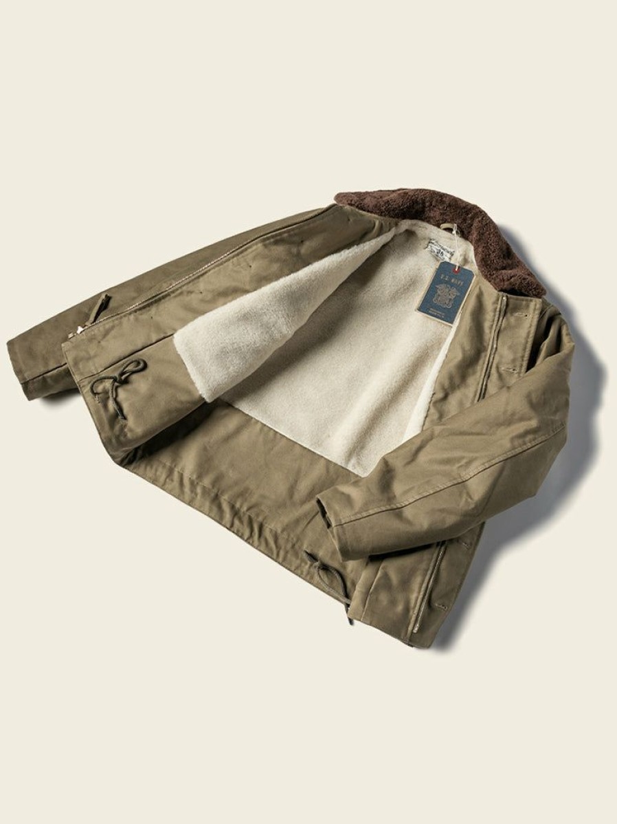 Outerwear * | Bronson Wwii Early Model Submarine N-1 Woolen Deck Jacket Khaki