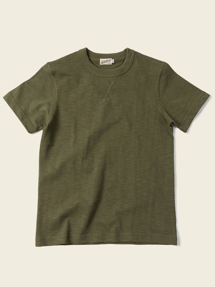 Tops * | Non Stock 10.5 Oz Us Cotton Tubular Gusset T-Shirt Green