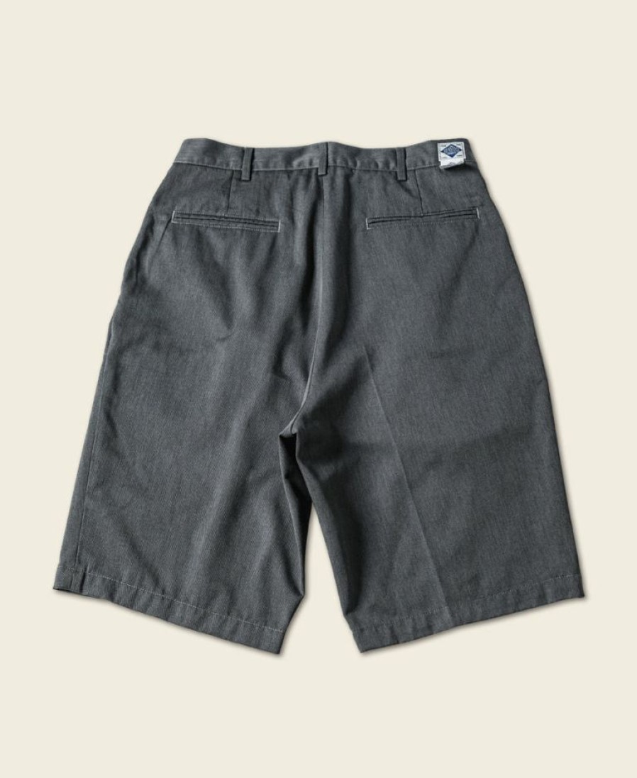 Bottoms * | Non Stock Classic Straight Leg Double Pleated Shorts Gray