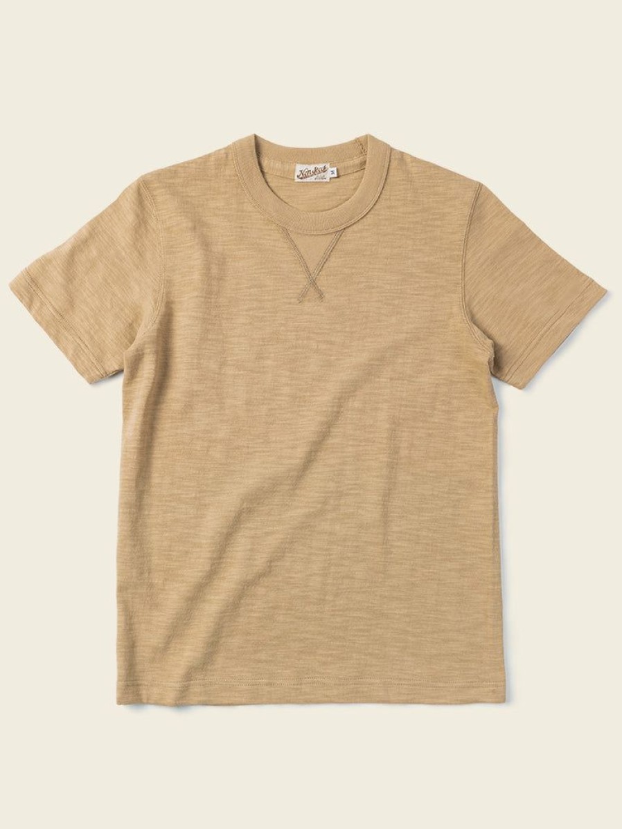 Tops * | Non Stock Tops 10.5 Oz Us Cotton Tubular Gusset T-Shirt Sand