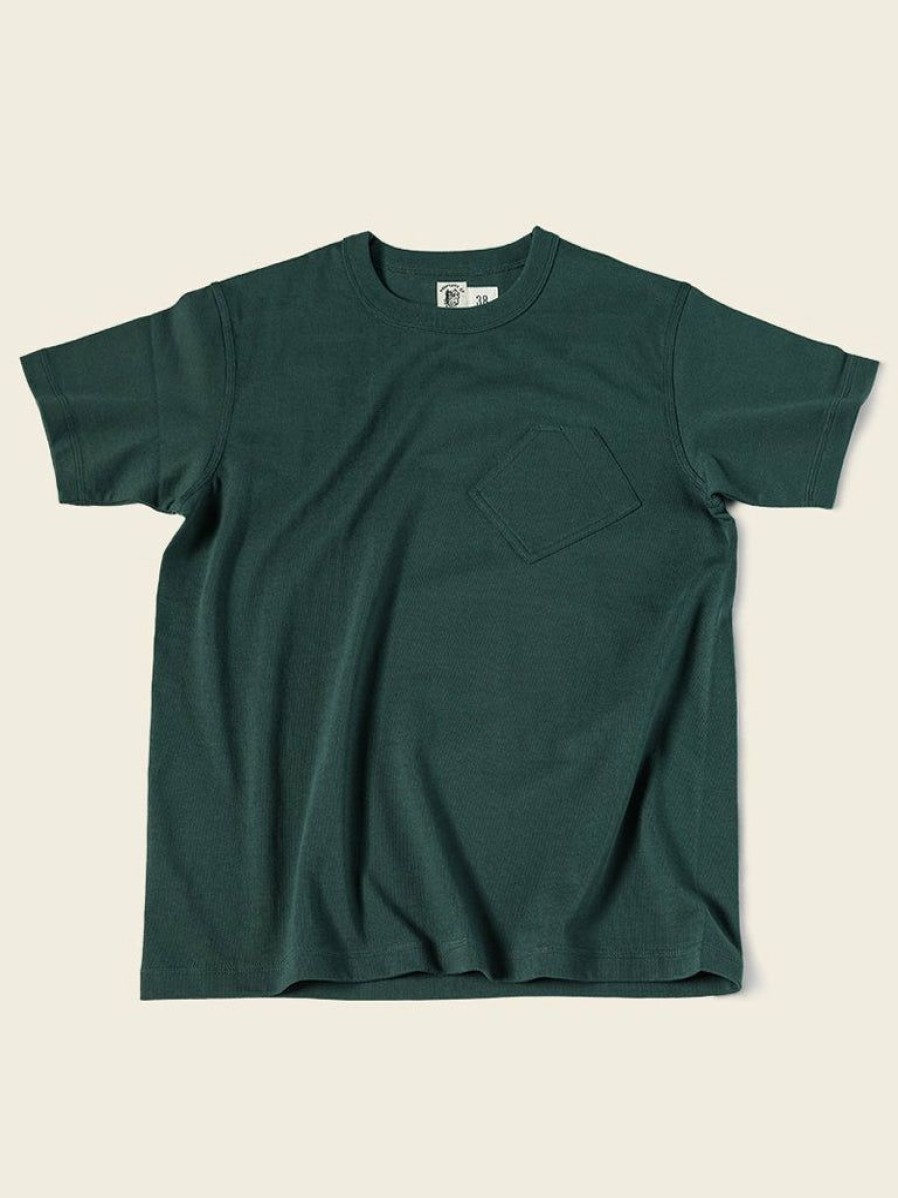 Tops * | Bronson Tops 1930S Slanted Pocket Tubular T-Shirt Green