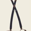 Accessories * | Bronson Accessories Old-Time X-Back Leather Button Suspender