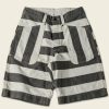 Bottoms * | Non Stock 11.5 Oz Heavyweight Wide Striped Prisoner Shorts White/Black Stripe