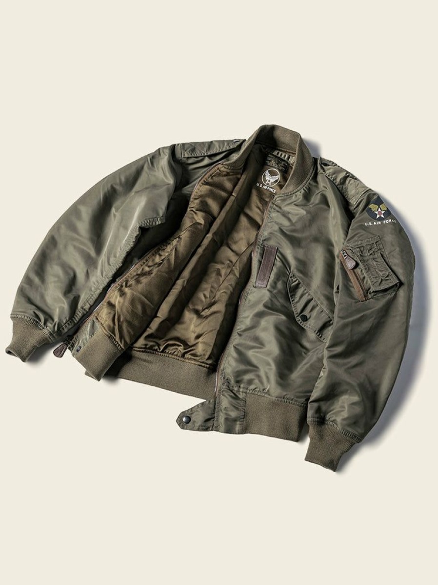 Outerwear * | Bronson Outerwear Us Air Force Type L-2 Flight Jacket Olive