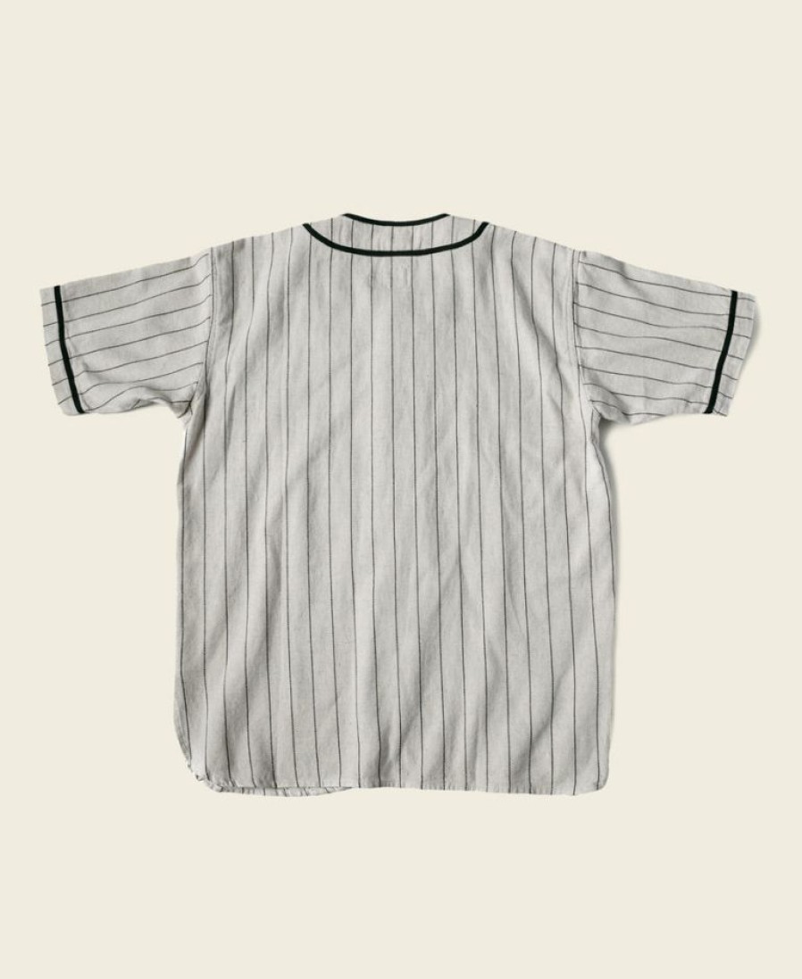 Tops * | Bronson New Arrivals Wwii Military Baseball Shirt Aiea Nh White