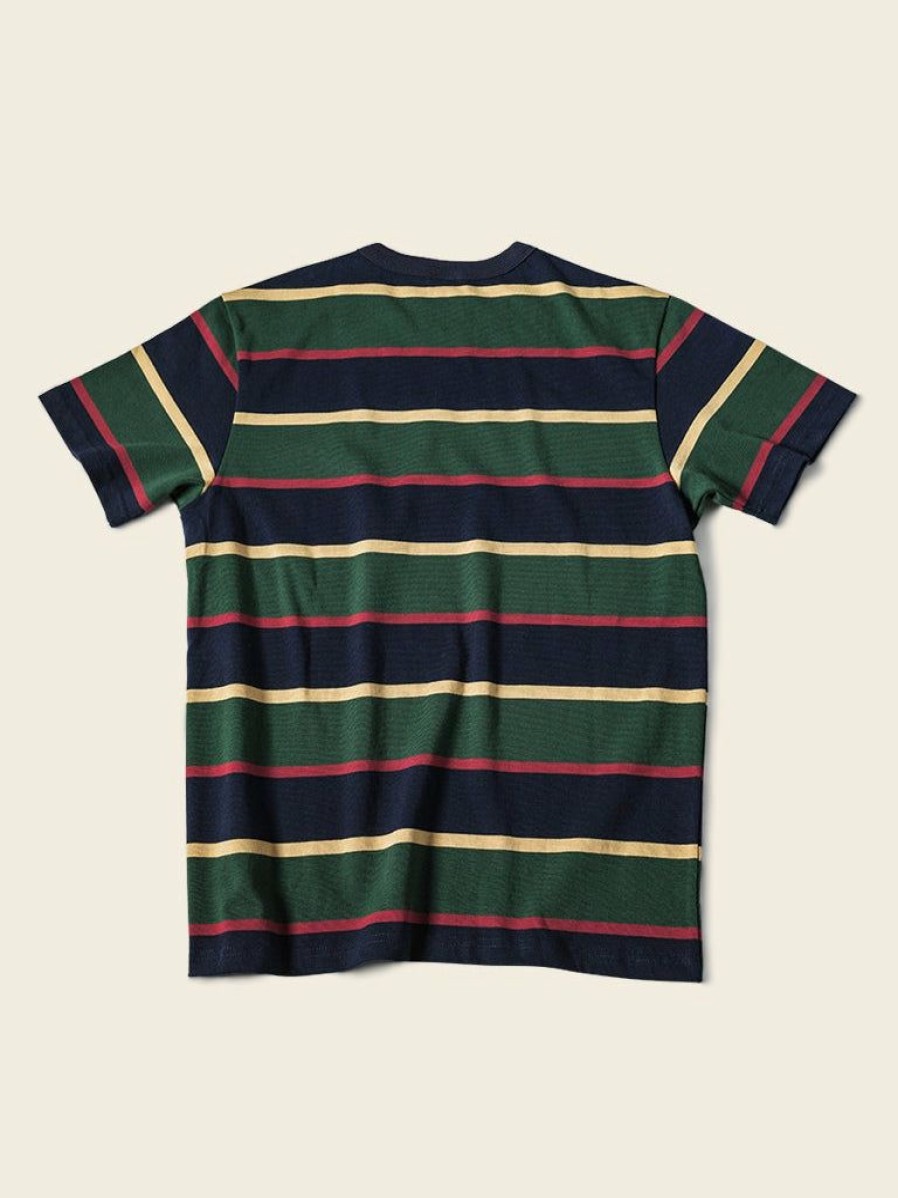 Tops * | Non Stock Tops 9.8 Oz Ivy Style Striped T-Shirt Navy/Green