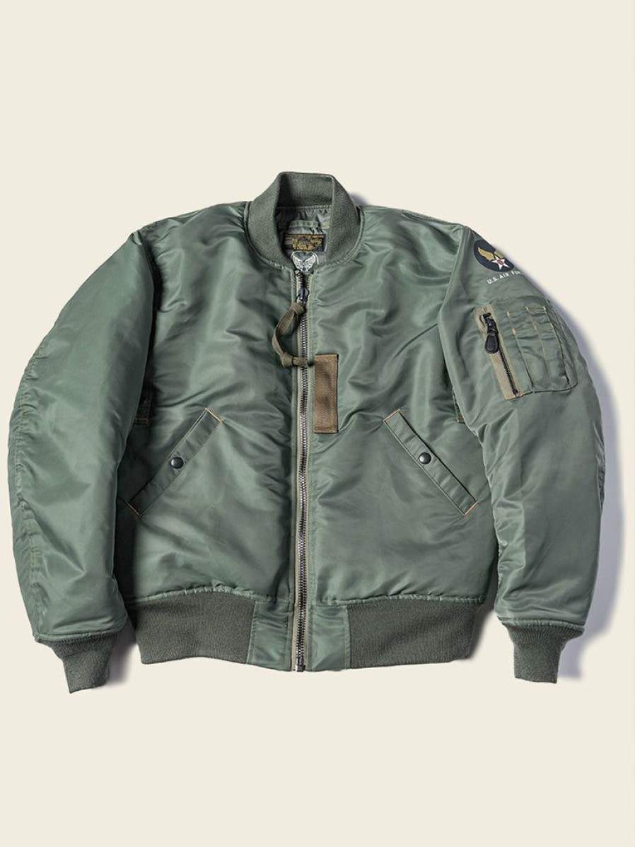 Outerwear * | Bronson 1950S Usaf Type Ma-1 Flight Jacket Outerwear Celadon