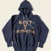 Tops * | Bronson 21 Oz Yard Instructor Reverse Weave Hoodie Navy