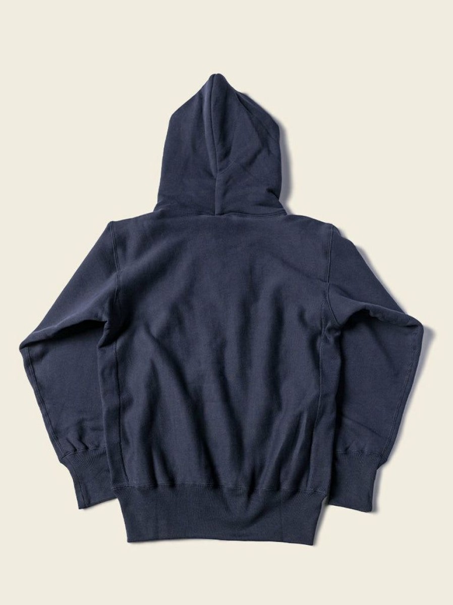 Tops * | Bronson 21 Oz Yard Instructor Reverse Weave Hoodie Navy