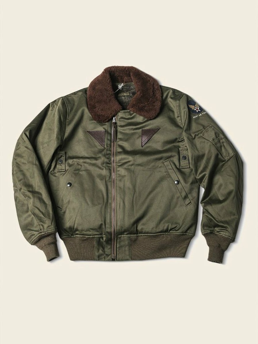 Outerwear * | Bronson Usaaf Type B-15A Flight Jacket Olive