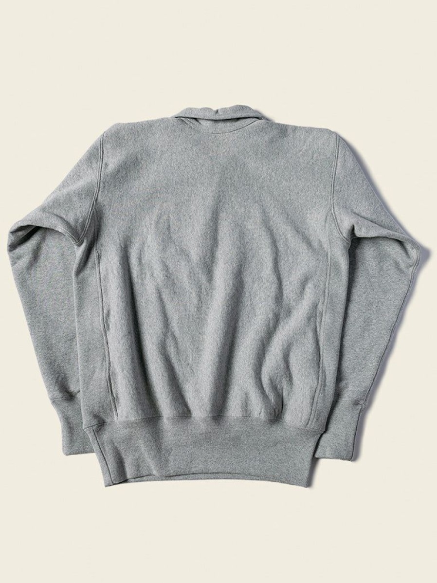 Tops * | Non Stock 1950S Usafa Reverse Weave Half-Zip Sweatshirt New Arrivals Gray