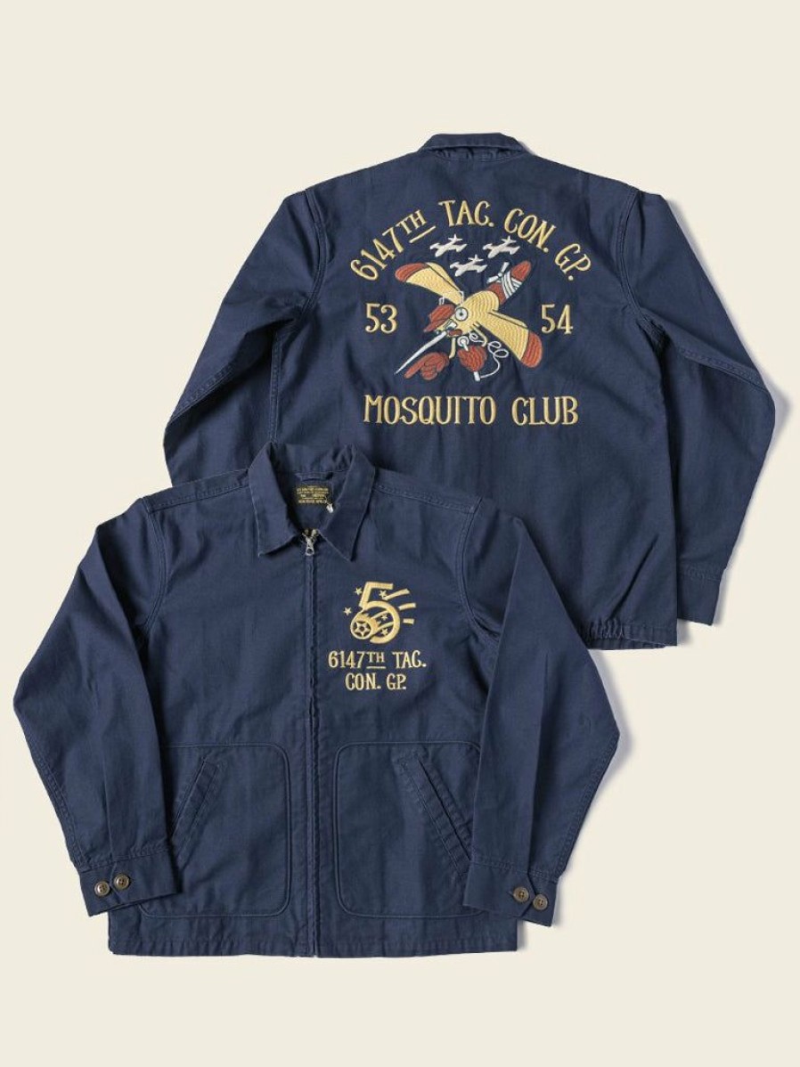 Outerwear * | Non Stock Korean War 6147Th Tag. Con. Gp. Mosquito Club Tour Jacket New Arrivals Navy