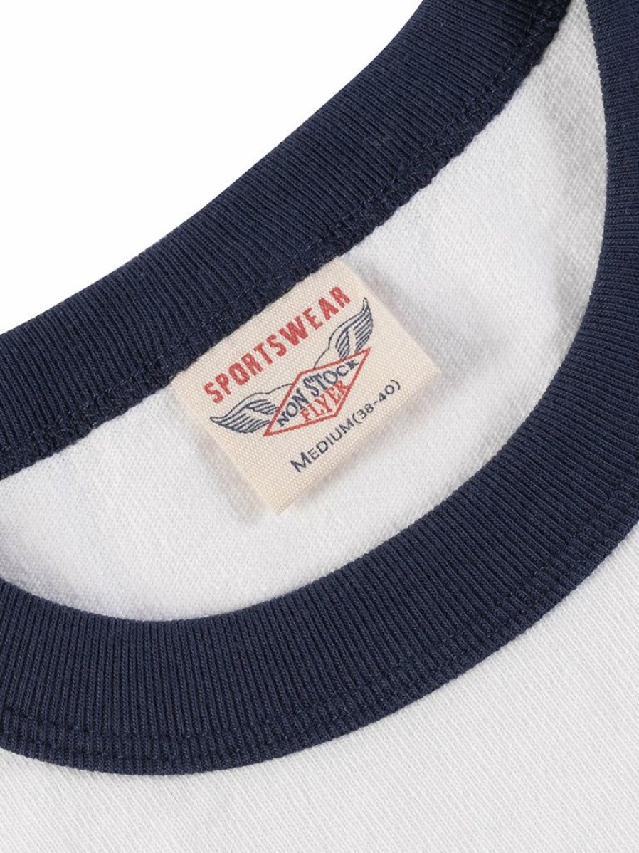 Tops * | Non Stock 1960S Hot Rod Style T-Shirt Aaa Automobile Club Back In Stock White/Navy