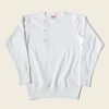 Tops * | Bronson 14 Oz Side Closing Henley T-Shirt Long Sleeve T-Shirts White