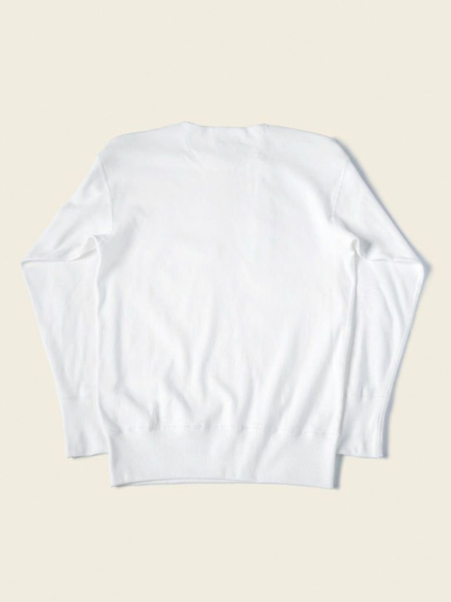 Tops * | Bronson 14 Oz Side Closing Henley T-Shirt Long Sleeve T-Shirts White