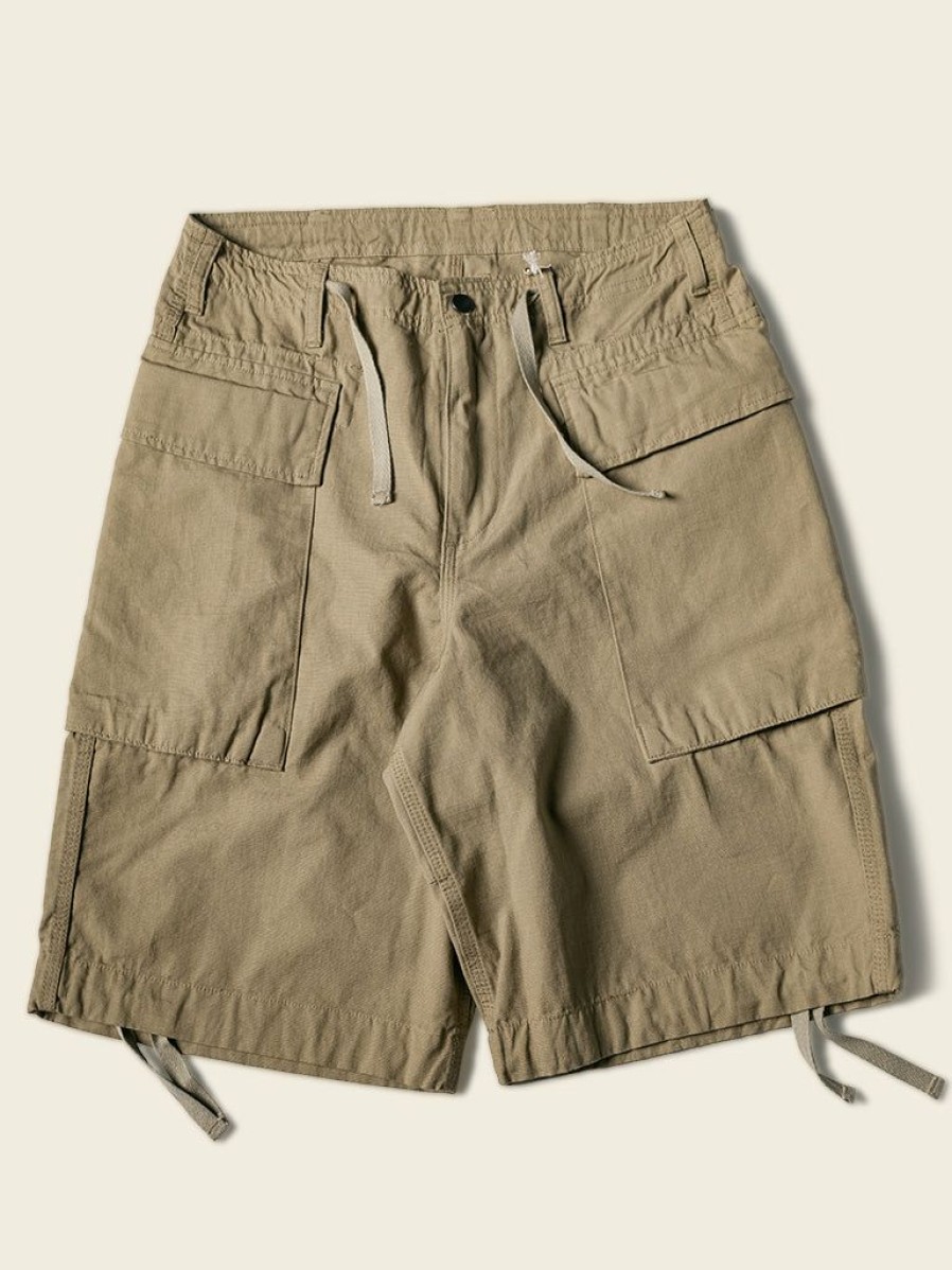 Bottoms * | Non Stock 8.5 Oz Cotton Ripstop Cargo Shorts New Arrivals Khaki