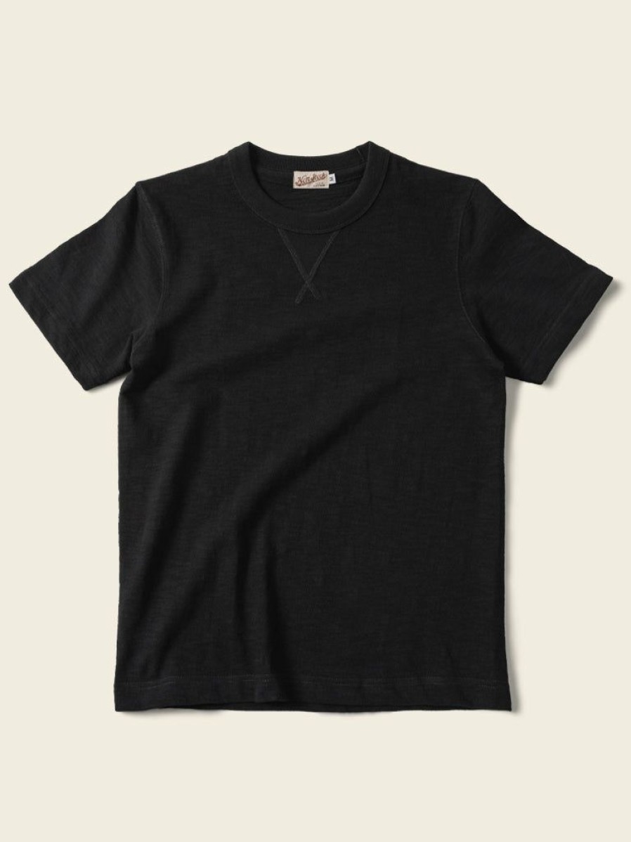 Tops * | Non Stock 10.5 Oz Us Cotton Tubular Gusset T-Shirt Black