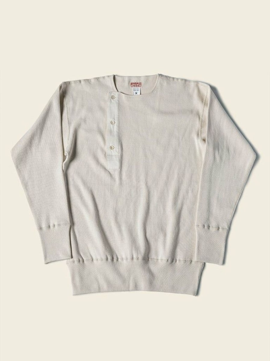 Tops * | Bronson Long Sleeve T-Shirts 14 Oz Side Closing Henley T-Shirt Apricot