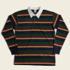 Tops * | Non Stock Classic Fit Striped Jersey Rugby Shirt Tops Green Ivy Stripe