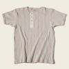 Tops * | Bronson 11 Oz Vintage Ribbed Cotton Henley T-Shirt Apricot