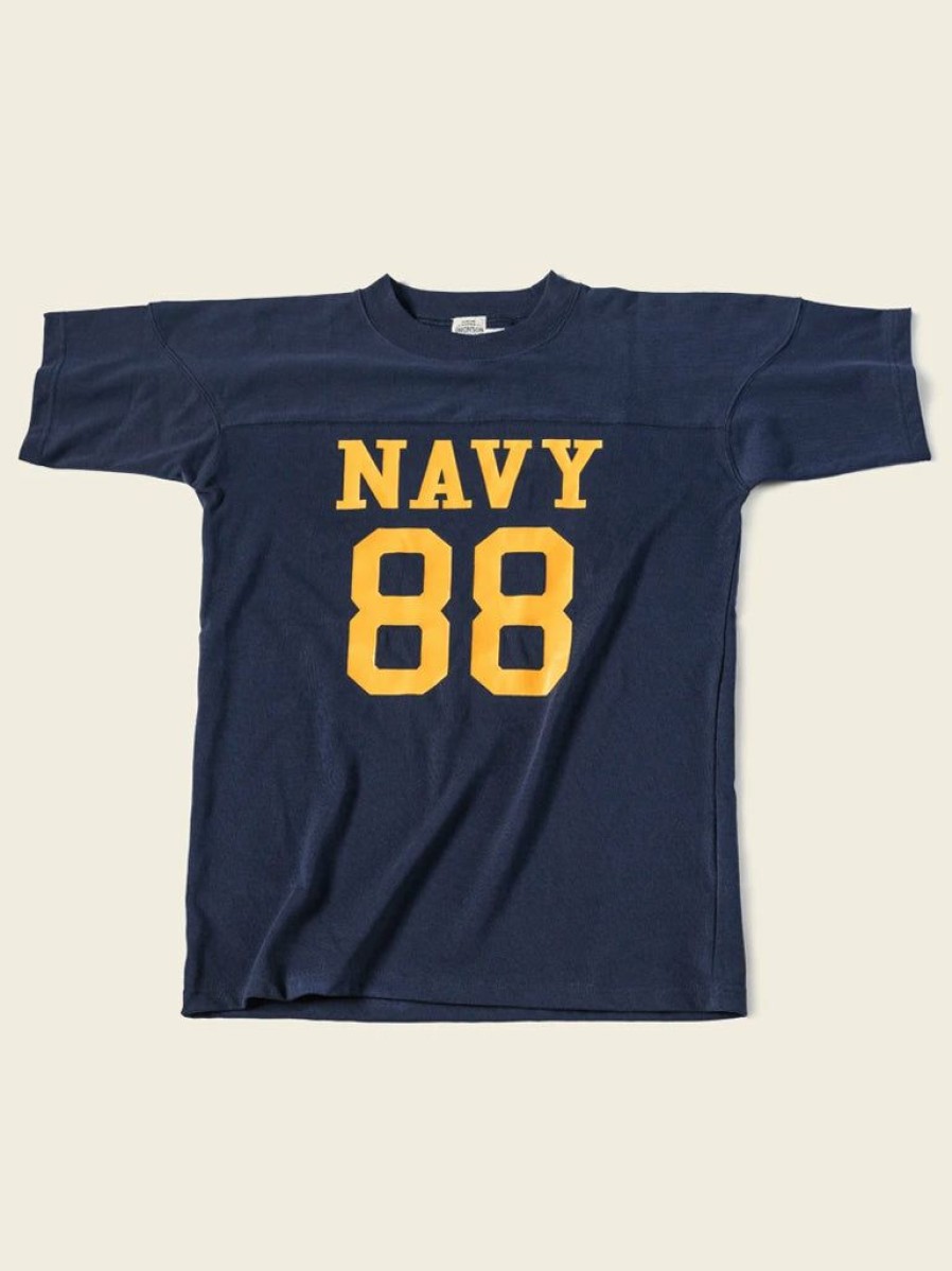 Tops * | Bronson Us Naval Football T-Shirt Tops Navy