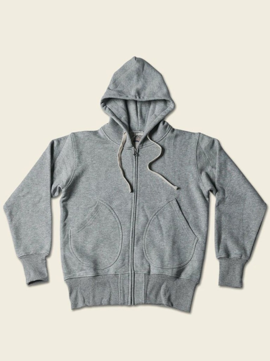 Tops * | Non Stock 17.5 Oz Terry Cloth Zip-Up Hoodie Tops Gray