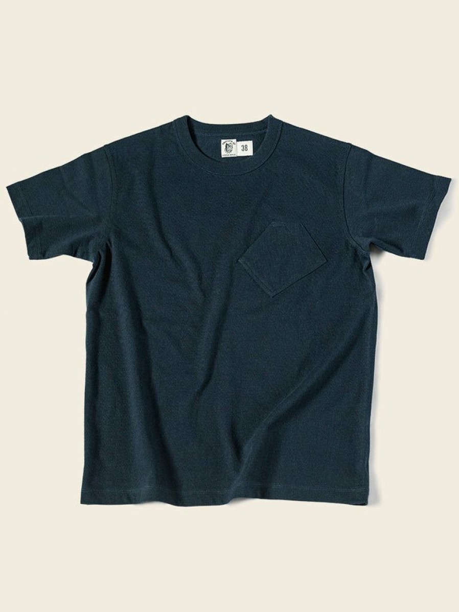 Tops * | Bronson 1930S Slanted Pocket Tubular T-Shirt Tops Navy