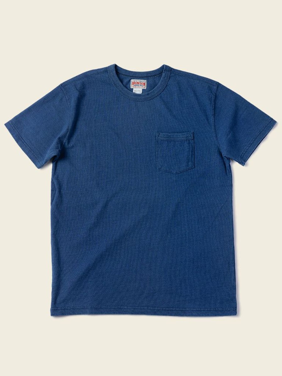 Tops * | Bronson 9.5 Oz Cotton Classic Pocket T-Shirt Plain T-Shirts Indigo