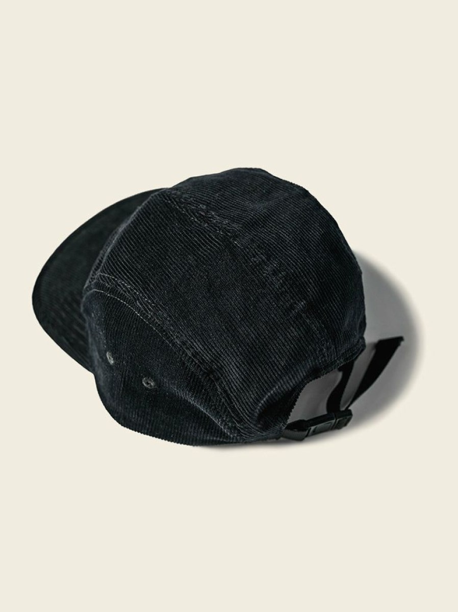 Accessories * | Non Stock 12.5 Oz Corduroy 5 Panel Cap Black