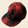 Accessories * | Bronson Flannel Outdoors Hunting Cap Red Black Plaid