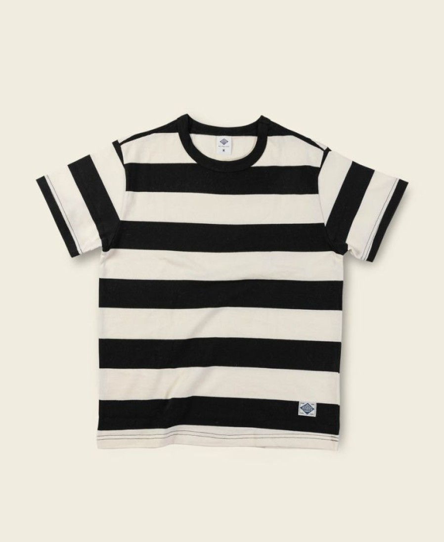 Tops * | Non Stock Heavyweight Cotton Wide Striped T-Shirt Best Sellers Black/White