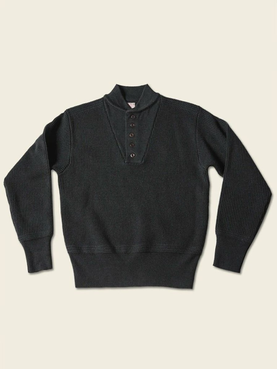 Tops * | Bronson Tops Us Army High Neck Wool Sweater Black