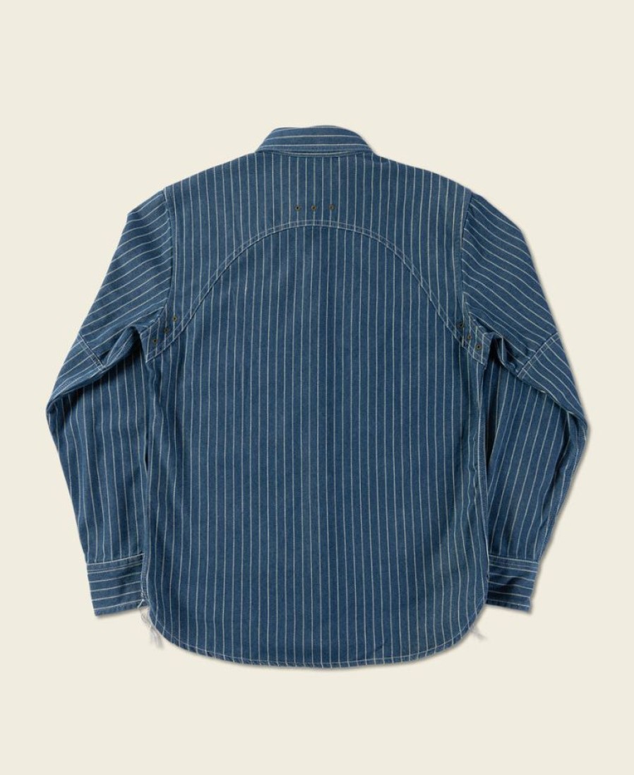 Tops * | Non Stock 9 Oz Wabash Vent Hole Work Shirt Back In Stock Indigo Wabash