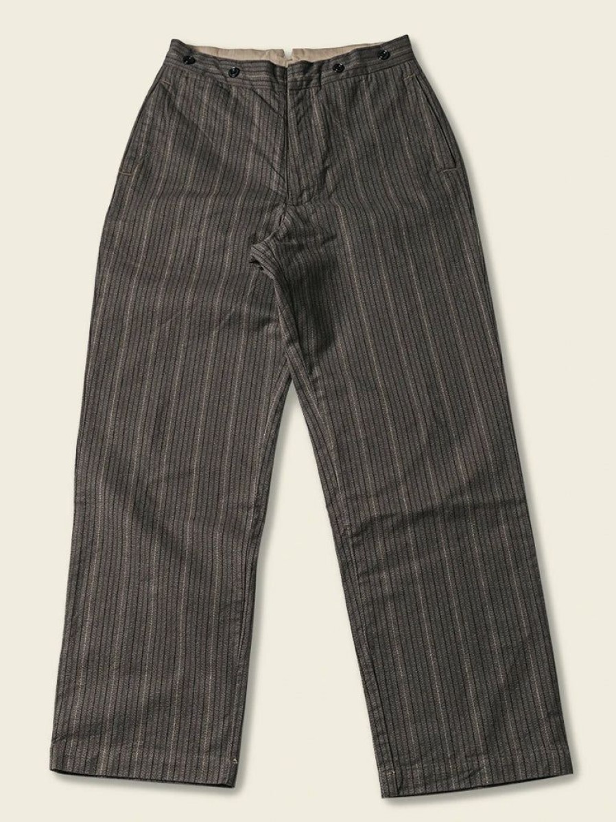 Bottoms * | Bronson Lot 920 Old Time Stripe Pants Bottoms Brown