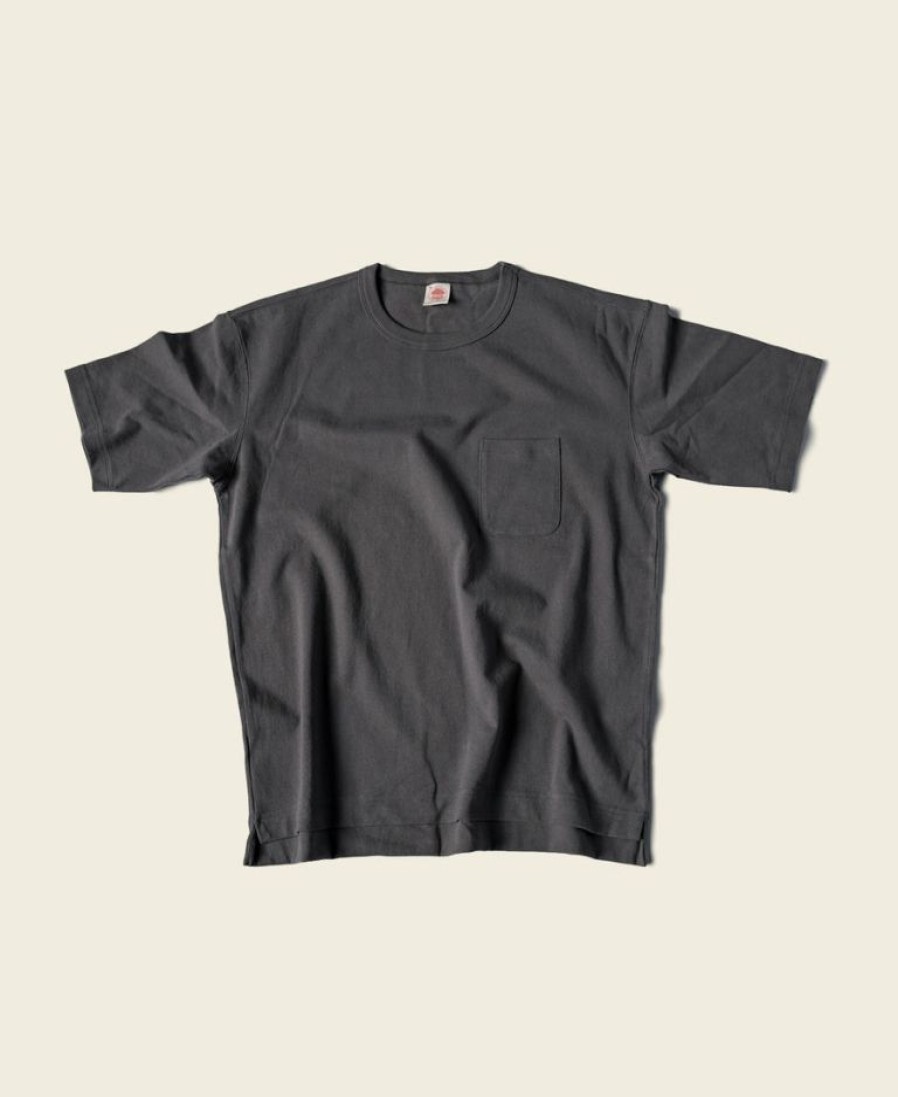 Tops * | Non Stock 9.8 Oz Cotton Classic Pocket T-Shirt Dark Gray