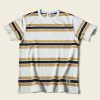 Tops * | Non Stock 9.8 Oz Ivy Style Striped T-Shirt Tops Maize/Blue