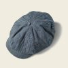 Accessories * | Non Stock Old Time Denim Stripe Newsboy Cap Best Sellers Hickory