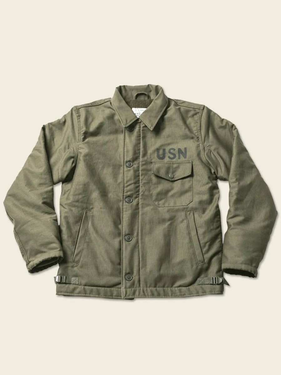 Outerwear * | Bronson 1960S Usn A-2 Deck Jacket Olive