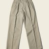 Bottoms * | Non Stock Best Sellers 1930S Ivy Style Double Pleated Chino Trousers Khaki