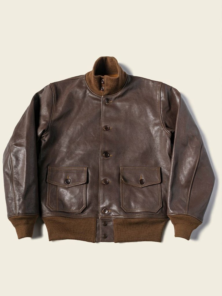 Outerwear * | Bronson Usaaf Type A-1 Leather Flight Jacket Outerwear Light Brown